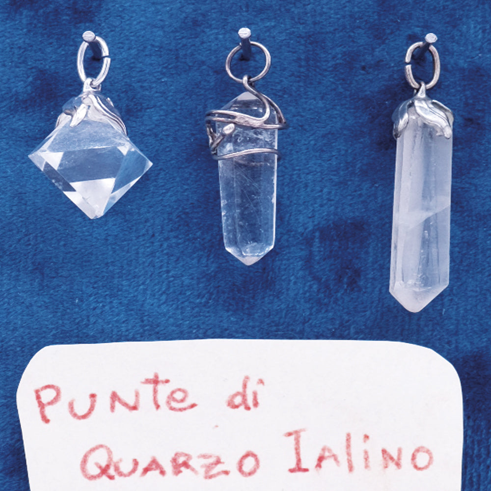 CIONDOLI QUARZO IALINO O CRISTALLO DI ROCCA
